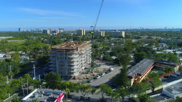 Highlands North Miami Beach Video Construcción Aérea — Vídeos de Stock