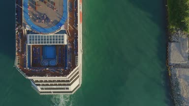 Hava cruise gemi köprü insanlar güvertede