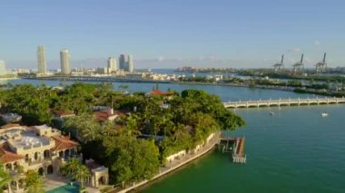 Hava dron hiper sukut Miami Beach Körfezi