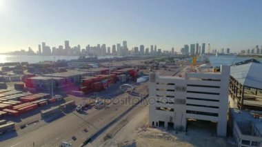 Hava dron Port Miami Fl ABD 4 k 24 p görüntüler