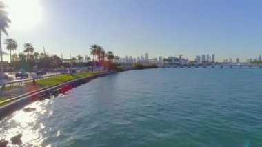 Gök olayları ortaya Miami Beach Macarthur Causeway 4k 24p
