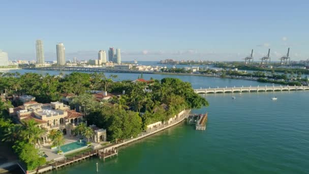 フロリダ ドローン アンテナ マイアミ ビーチ — ストック動画
