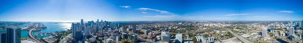 Letecké panorama města Miami loga odstraněn — Stock fotografie