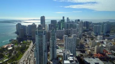 Hava video banka binaları Downtown Miami 4 k yüksek