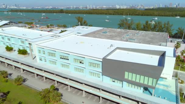 Légi Drone Lövés Árboc Akadémia Iskola Key Biscayne — Stock videók