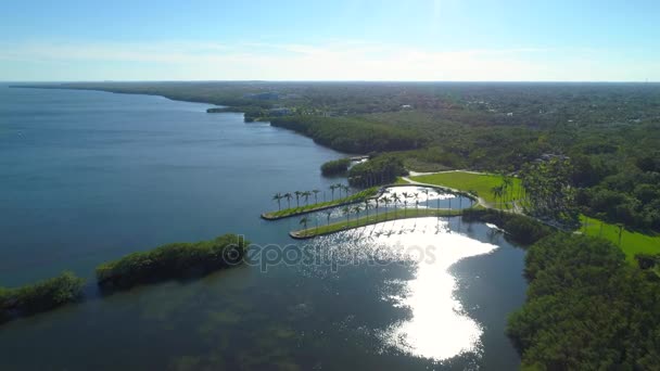 Aerial Nature Landscape Deering Estate Miami Florida — Stock Video