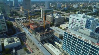 Brightline Merkez İstasyonu şehir Miami Fl 4k inşaatı 24p