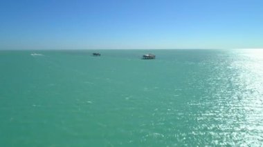 Florida açıkta Stiltsville hava video 4 k 24 p evleri