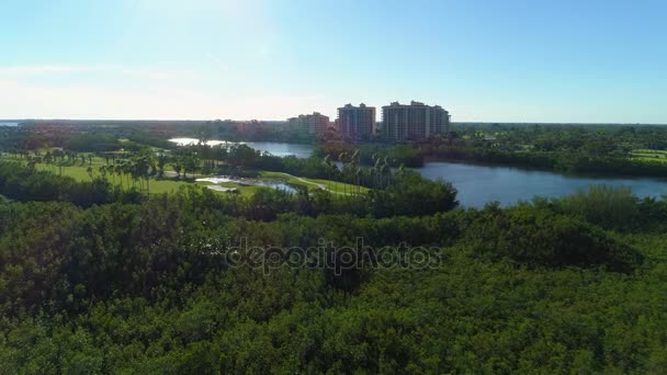 Aerial Video Deering Bay Golf Course — Stockvideo