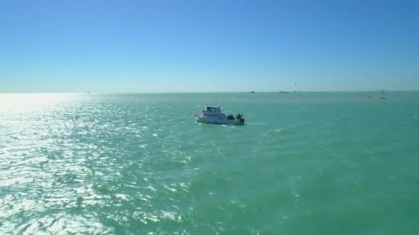 Luchtfoto Video Garvin Onderzoek Vaartuig Miami Dade Florida — Stockvideo