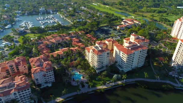 Luftbild Gehobene Gemeinschaft Miami Florida — Stockvideo
