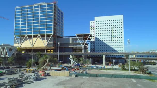 Vídeo Inspeção Drones Miami Central Brightline Station 24P — Vídeo de Stock