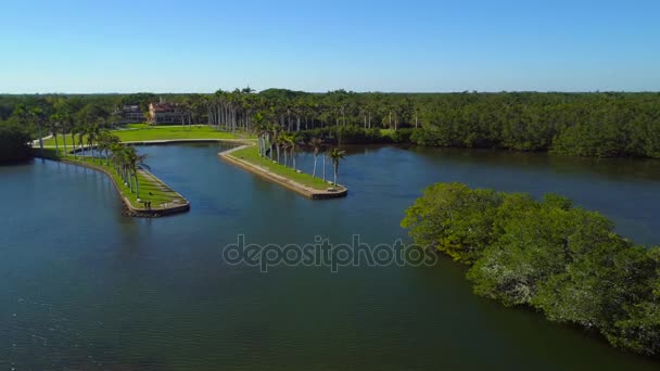 Drone Tiro Deering Estate Miami 24P — Vídeos de Stock