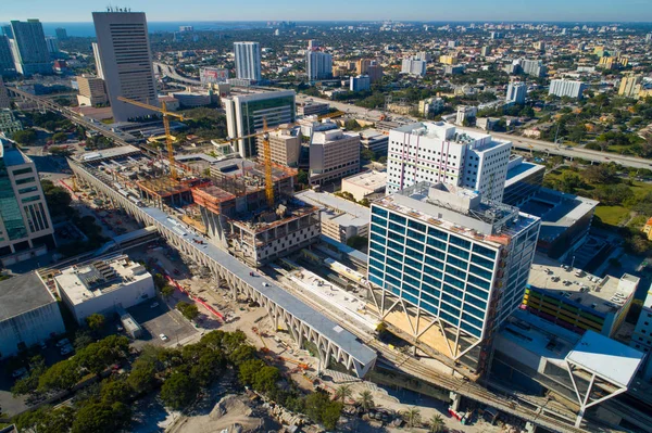 Brightline Miami Merkez Stateion inşaat geliştirme — Stok fotoğraf