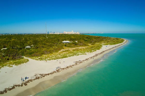 Antenne Key Biscayne Beach Florida — Stockfoto