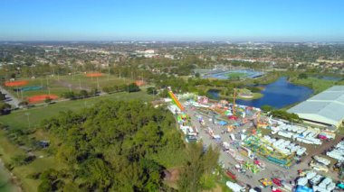 Tropikal Park Miami Florida hava dron vurdu