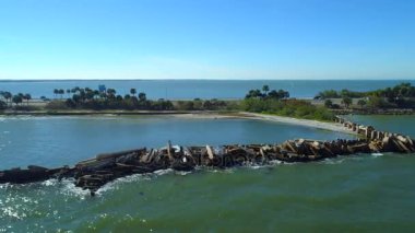Hava hyperlapse video Manatee İlçesi dinlenme alanı Tampa Bay Florida
