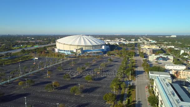 Luchtfoto Drone Beelden Tropicana Field Sportstadion Trop — Stockvideo