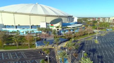 Tropicana alan St Petersburg Florida 4k 24p hisse senedi havadan görüntüleri