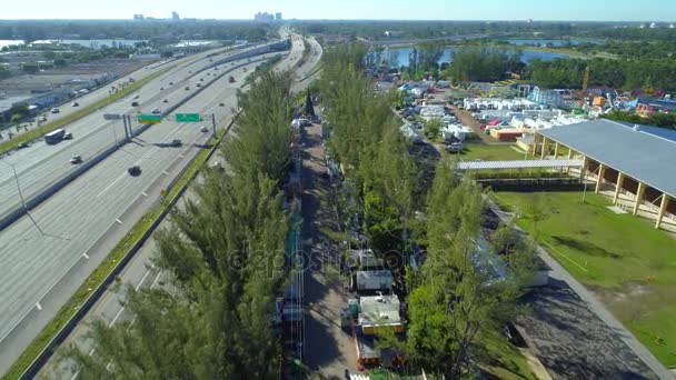 Santas Enchanted Forest Palmetto Expressway Drone Vanuit Lucht Video — Stockvideo