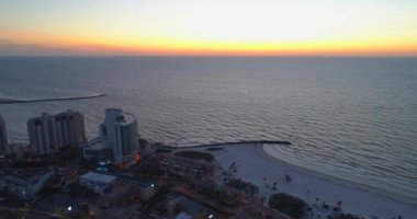 Hava seyahat hedef Clearwater Beach günbatımı 4k