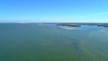 Tampa Bay Florida 4 k hava video sığ sular