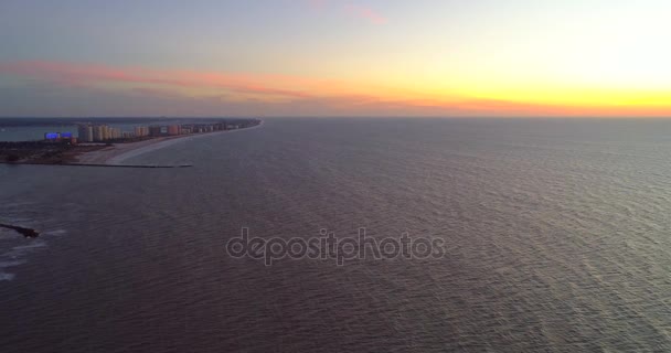 Antenowe Drone Plaża Zachód Florida 24P — Wideo stockowe