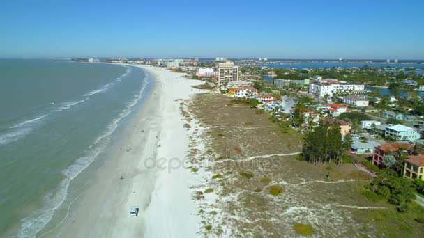 Hava Dron Görüntüleri Pete Beach Clearwater — Stok video