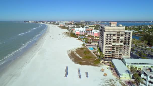 Drone Légi Felvételeket Petersburg Beach Clearwater Úti Cél Videóinak — Stock videók