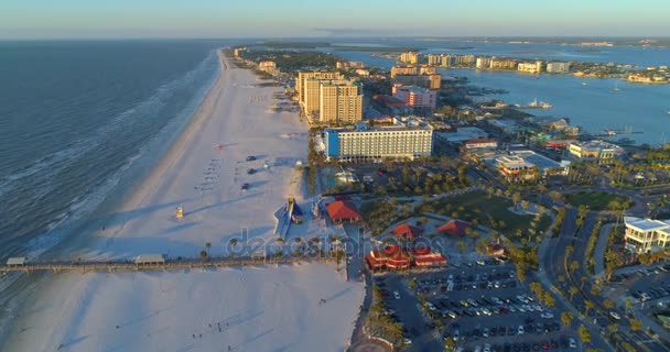 Drone Aéreo Disparó Clearwater Beach 24P — Vídeos de Stock