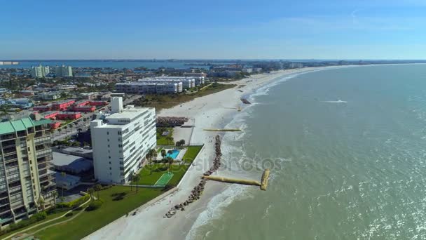 Aerial Pete Beach Gulf Coast Florydzie Wideo — Wideo stockowe