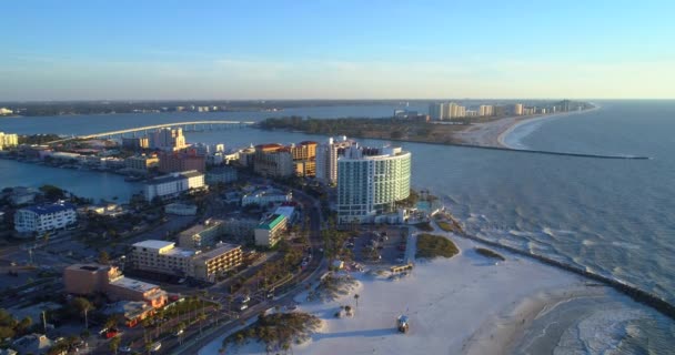 Aerial Video Clearwater Beach Florida Usa 24P — Stockvideo