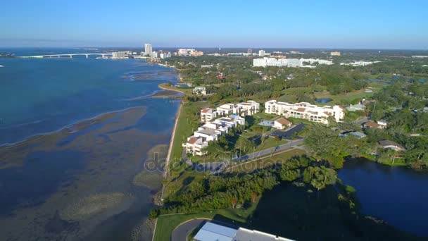 Luchtfoto Video Van Belleair Florida — Stockvideo