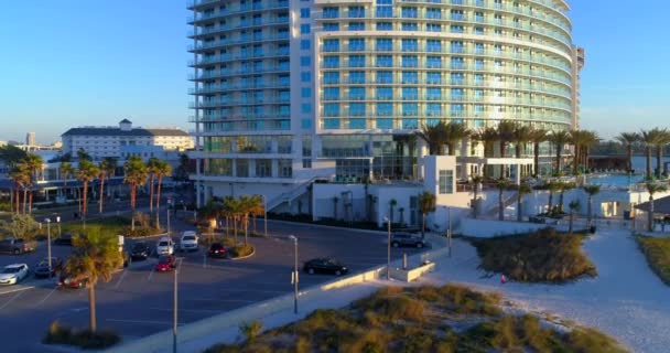 Vídeo Aéreo Opal Sands Resort Clearwater Beach Florida — Vídeos de Stock