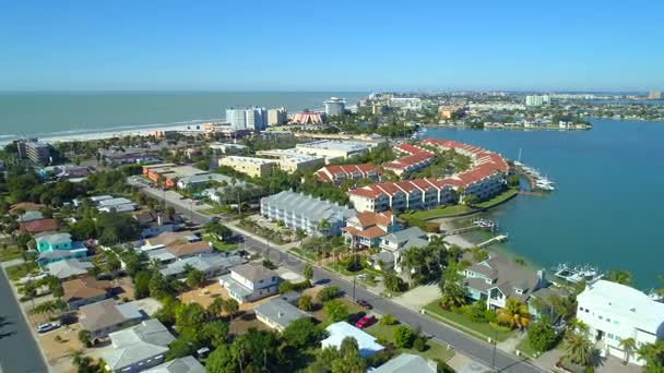 Vídeo Aéreo Barrios Residenciales San Petersburgo Florida — Vídeo de stock