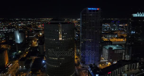 Letecké Video Věže Města Tampa Florida Usa — Stock video