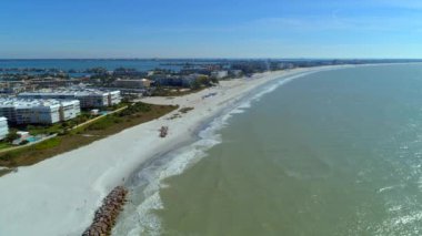 Drone stok video St Pete Beach Gulf Coast Florida 4k