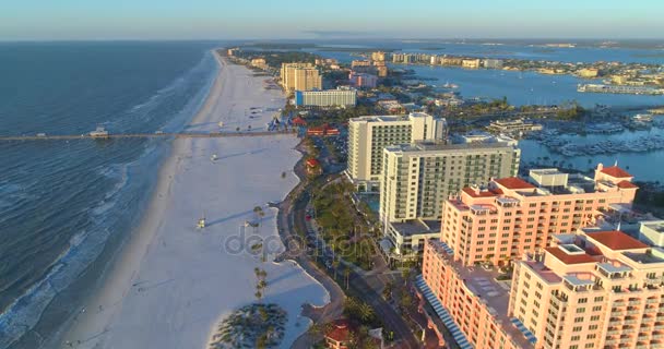 Drone Clearwater Beach Florida Gulf Meksyku — Wideo stockowe