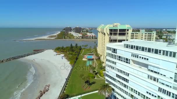 Pete Beach Inlet Florida Antenne Drohne Video 24P — Stockvideo