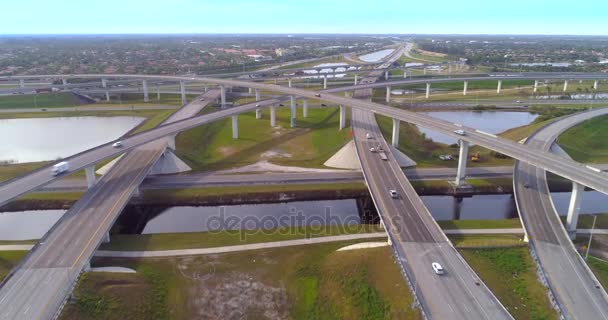 Aereo Drone Video 595 I75 Sawgrass Interscambio Fort Lauderdale — Video Stock