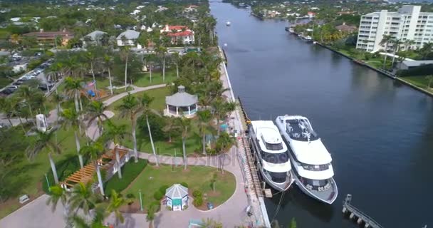 Antenna Drone Videóinak Veteránok Park Delray Florida — Stock videók