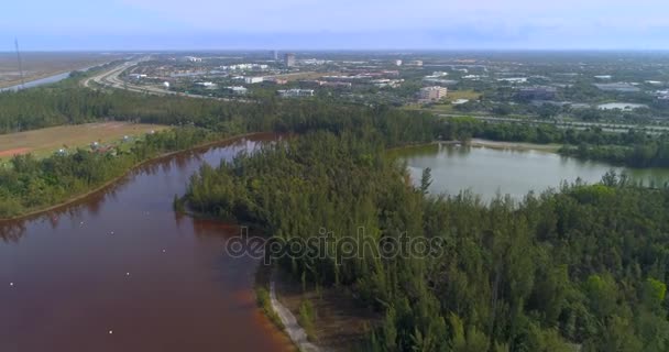 Video Aéreo Markham Park Weston Florida Hiperlapso — Vídeo de stock