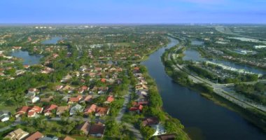 Hava video tur konut mahalleler Weston Florida