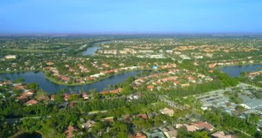 Havadan görünümü Weston Florida konut manzara