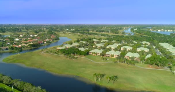 Vídeo Aéreo Weston Florida Campos Golf — Vídeos de Stock