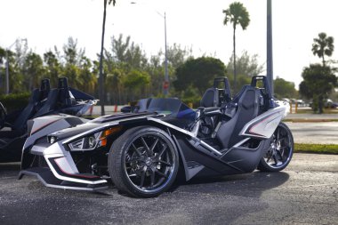 Miami, 27 Ocak 2018: Fotoğraf araba klasik ve kas arabalar ile Miami Florida ABD içinde göstermek otomotiv
