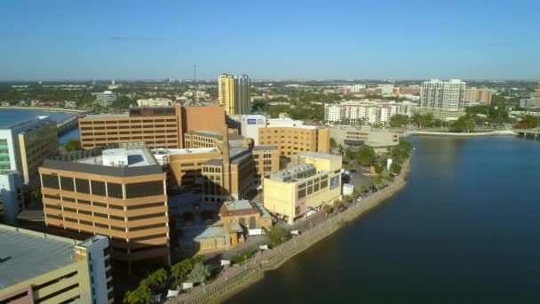 Luchtfoto Tot Oprichting Van Schot Tampa General Hospital Florida 60P — Stockvideo