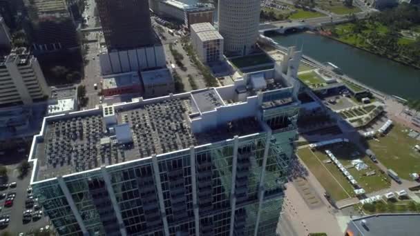 Aerial Hvac Inspektion Highrise Byggnad — Stockvideo