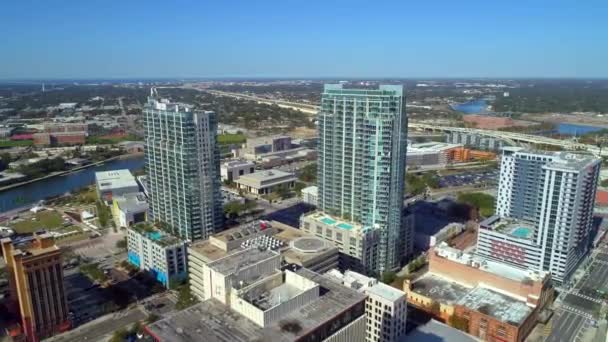 Luchtfoto Element Appartement Videohuren Tampa — Stockvideo