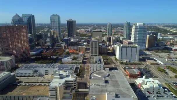 Downtown Tampa Imagens Estoque Aeiral 60P — Vídeo de Stock